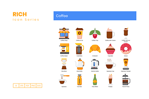 80 Coffee Icons Rich