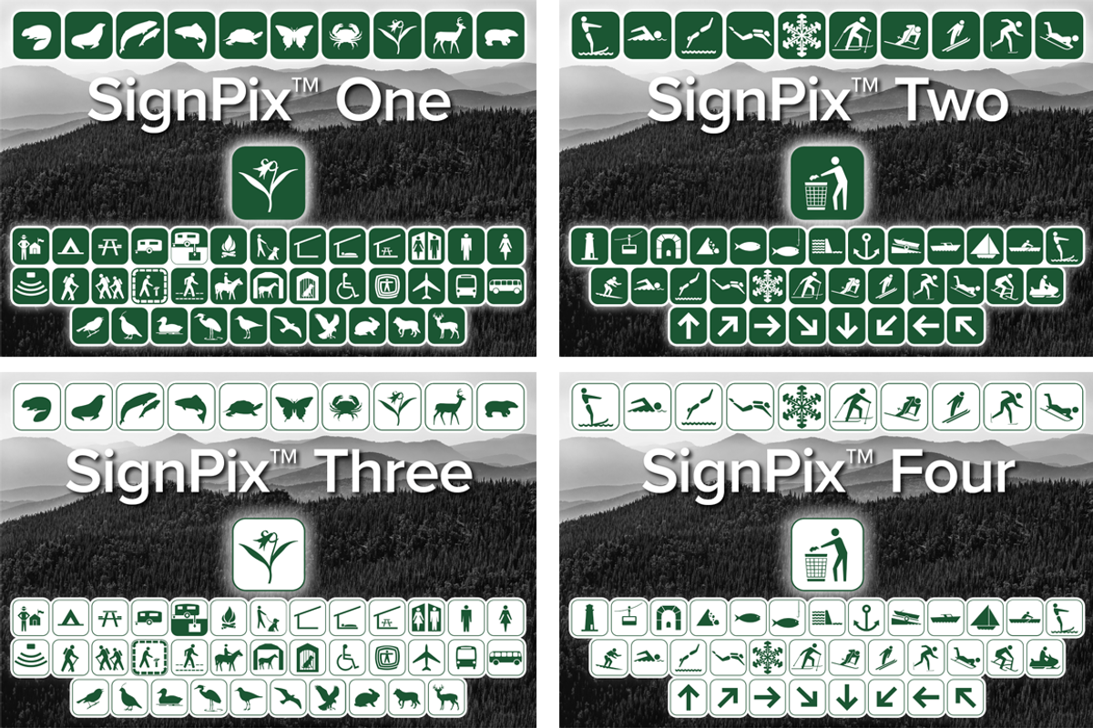 SignPix Collection (4 fonts), a Symbol Font by Harris Design