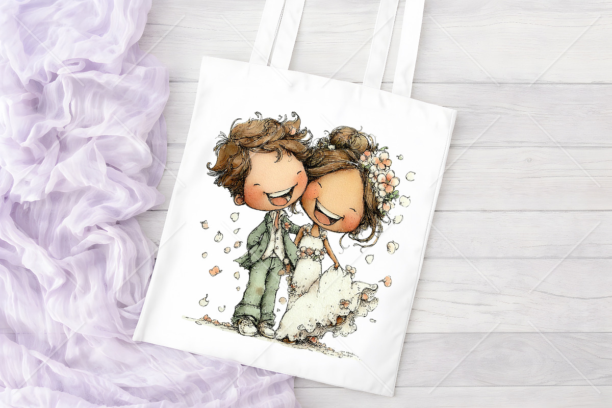 Watercolor Couple Clipart Bundle, a Seasonal Illustration by Canvas Craft (Photo 8 of 10)