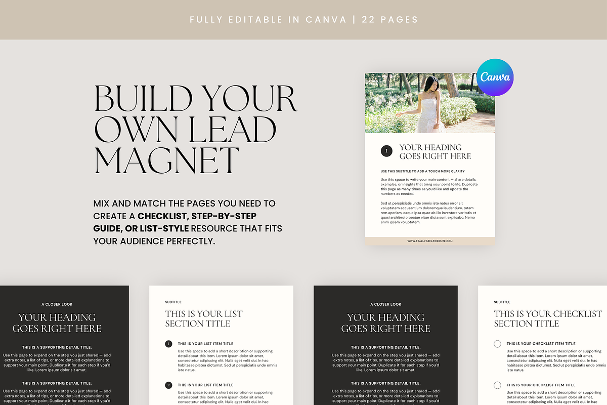 Lead Magnet Template | Canva, a Marketing Template by Rosetta Lane Design (Photo 3 of 8)