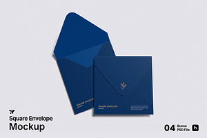 Square Envelope Mockup Bundle Set, a Packaging Mockup by Rielismee