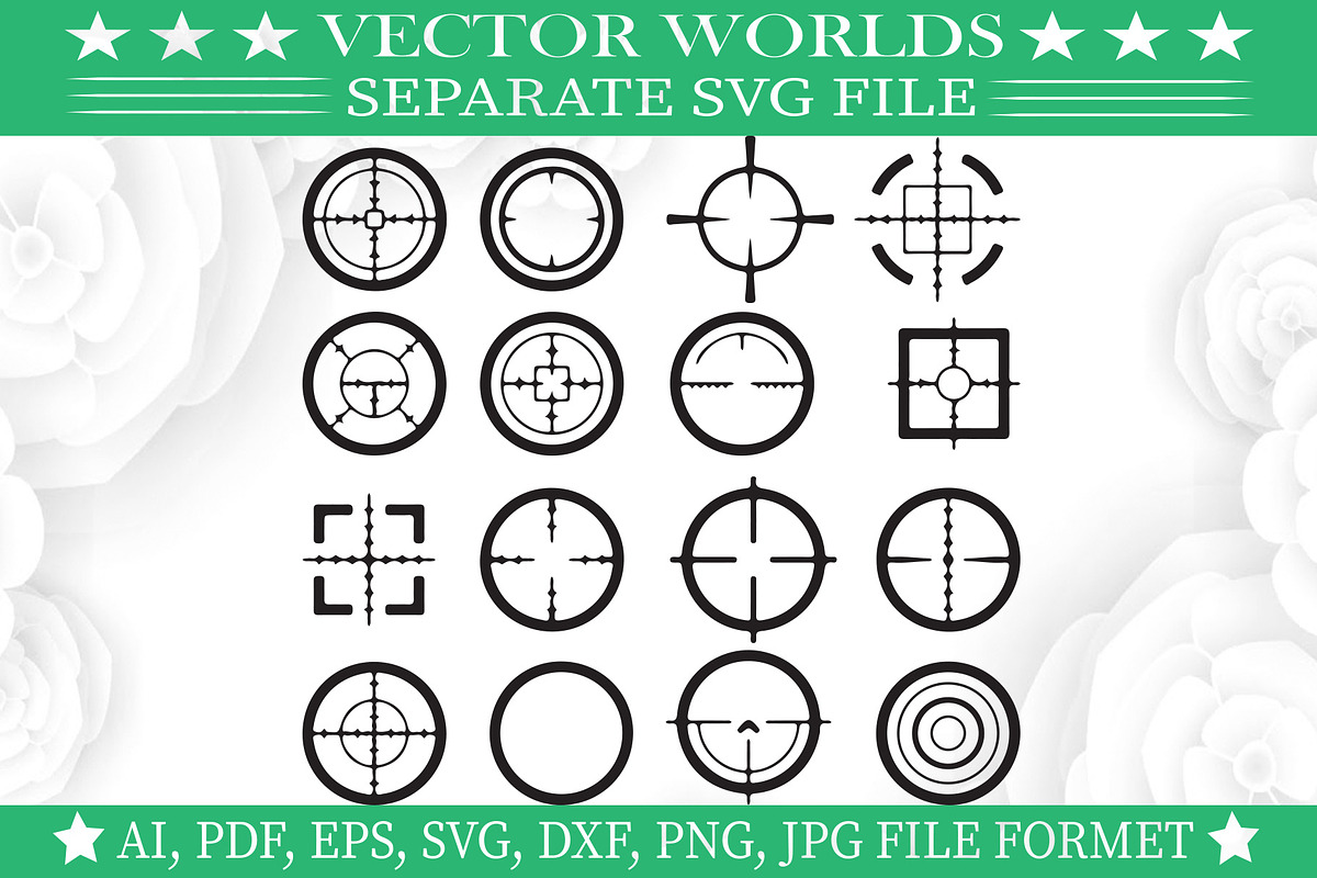 Crosshairs Svg, Cross, Gun Svg, an Object Graphic by VectorWorlds (Photo 1 of 3)