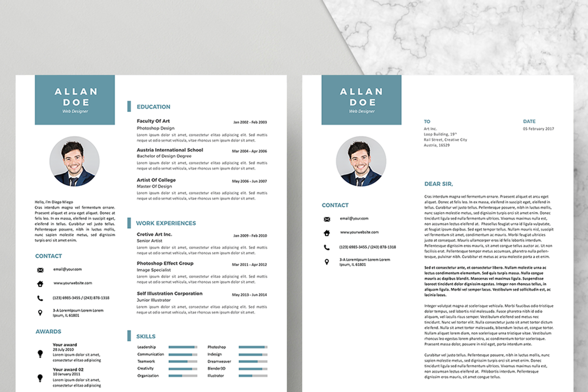 Vol.51 Resume & CV Template, a Resume Template by Hito Graphic (Photo 3 of 8)