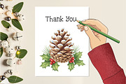 Cozy Rustic Christmas Clipart Bundle, an Illustration by Creative Art (Thumbnail 9 of 10)
