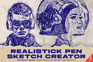 Realistic Pen Sketch Creator