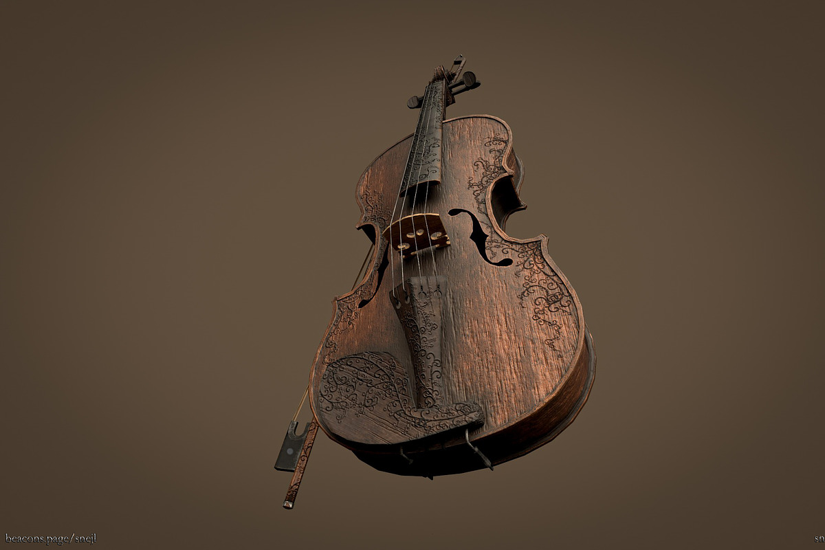 Violin, an Object 3D Model by Snji | 3D Models (Photo 4 of 12)