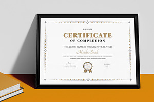 Certificate Design Template Layout, a Print Template by MightyDesign