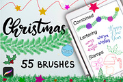 Christmas Procreate Brushes, a Brush Add-On by Almazova Dolzhenko (Thumbnail 1 of 6)