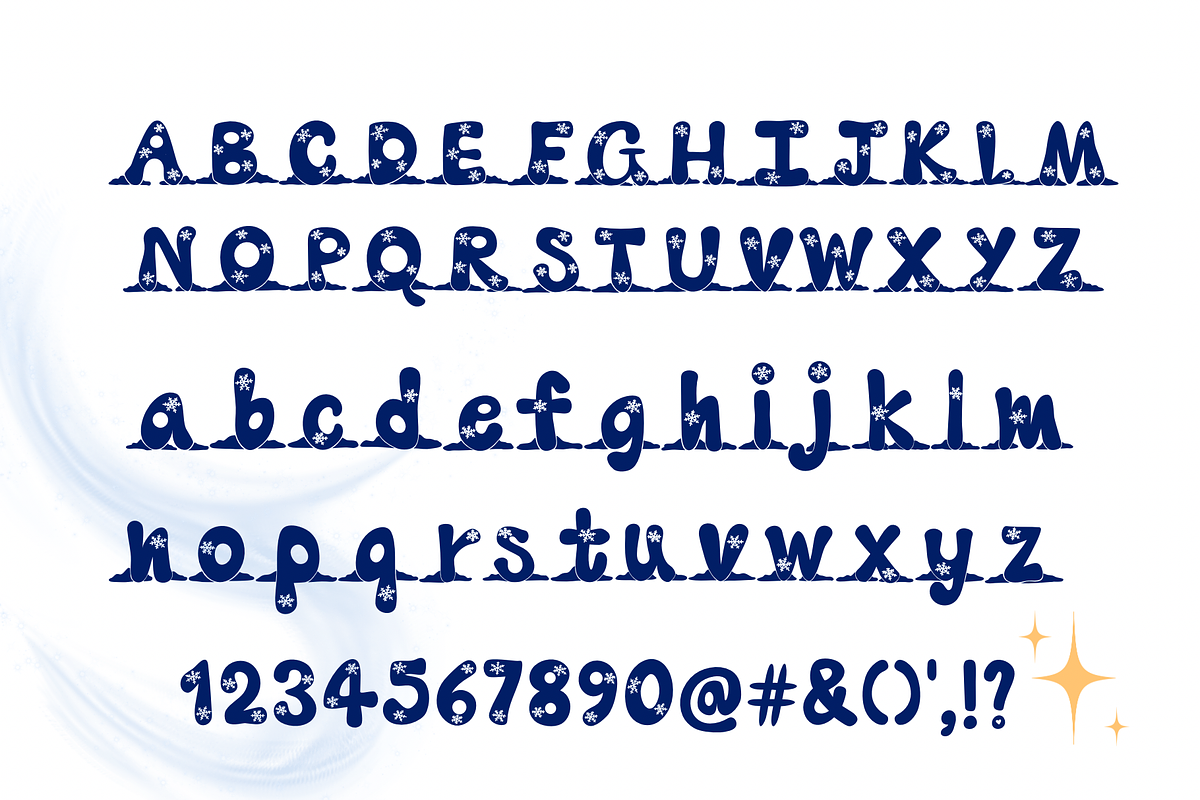 Snow font, a Handwritten Font by JJuta (Photo 6 of 6)