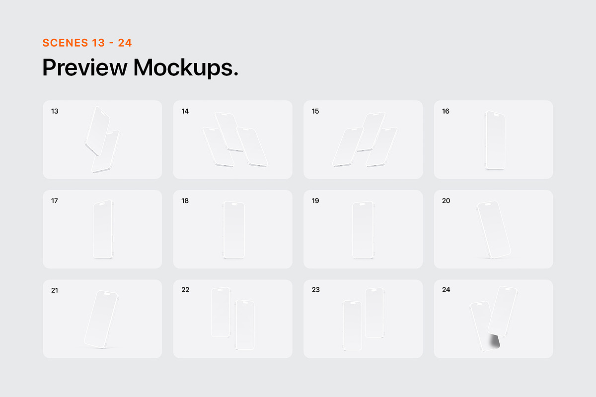iPhone 16 Pro Clay - 24 Mockups, an iPhone Mockup by Asylab (Photo 3 of 58)