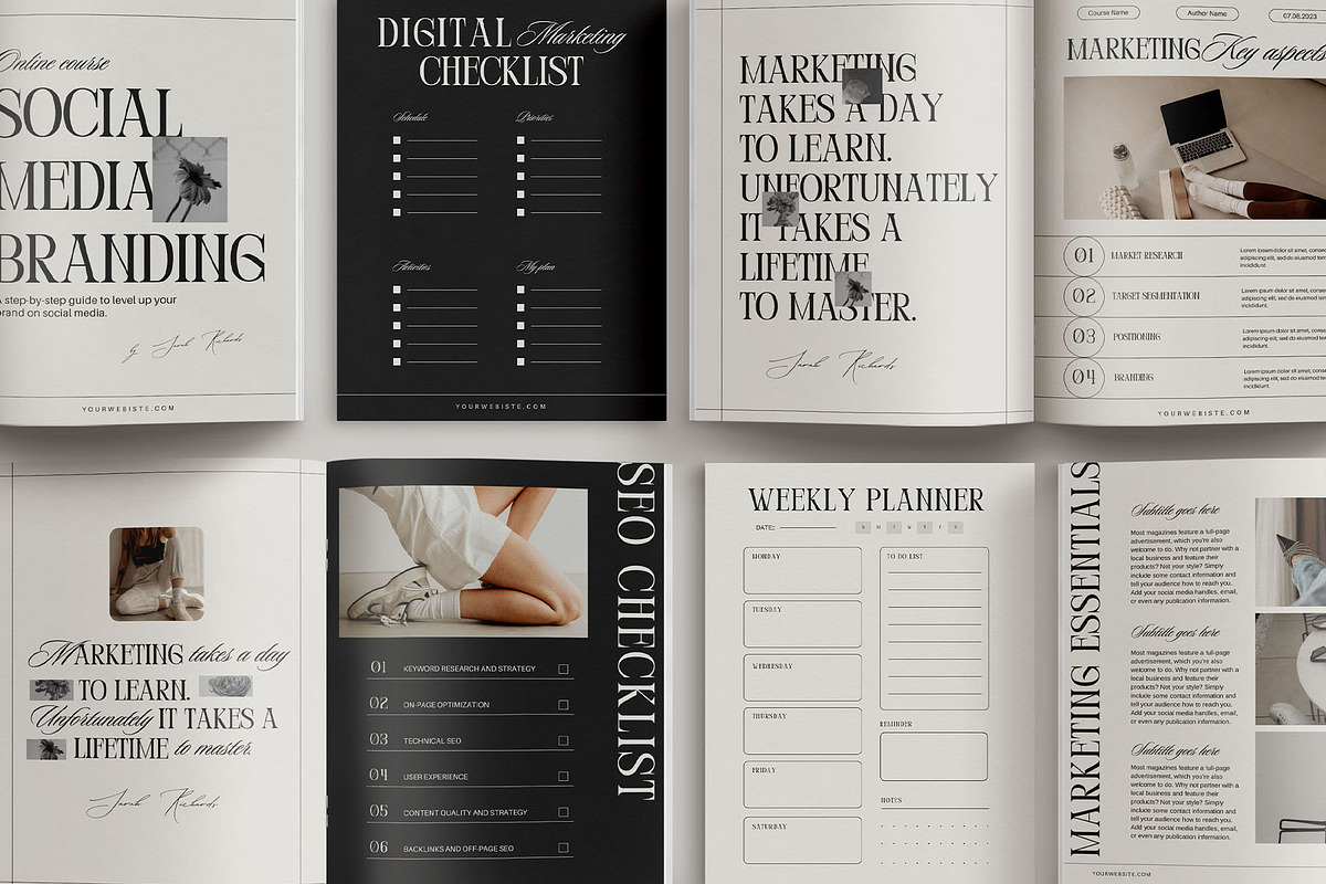 Ravenna Workbook Canva Template, a Marketing Template by Amaré Creative (Photo 8 of 9)