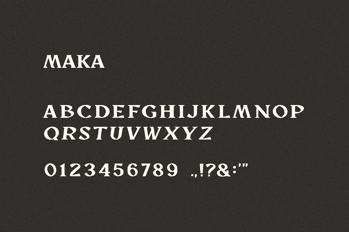 Maka | A Sharp Serif Typeface, a Serif Font by Taylor Penton (Photo 3 of 3)