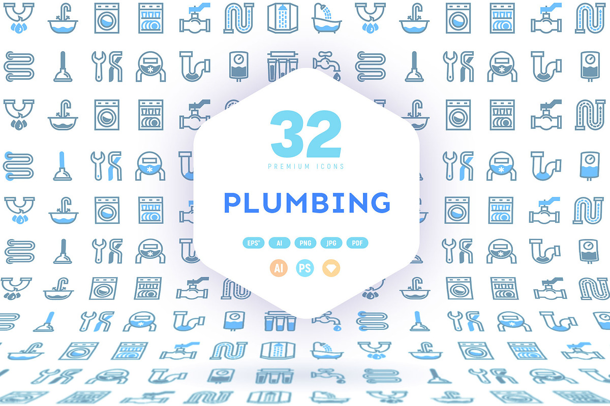Plumbing | 32 Icons Set, an Outline Icon by Marina Silence (Photo 17 of 17)