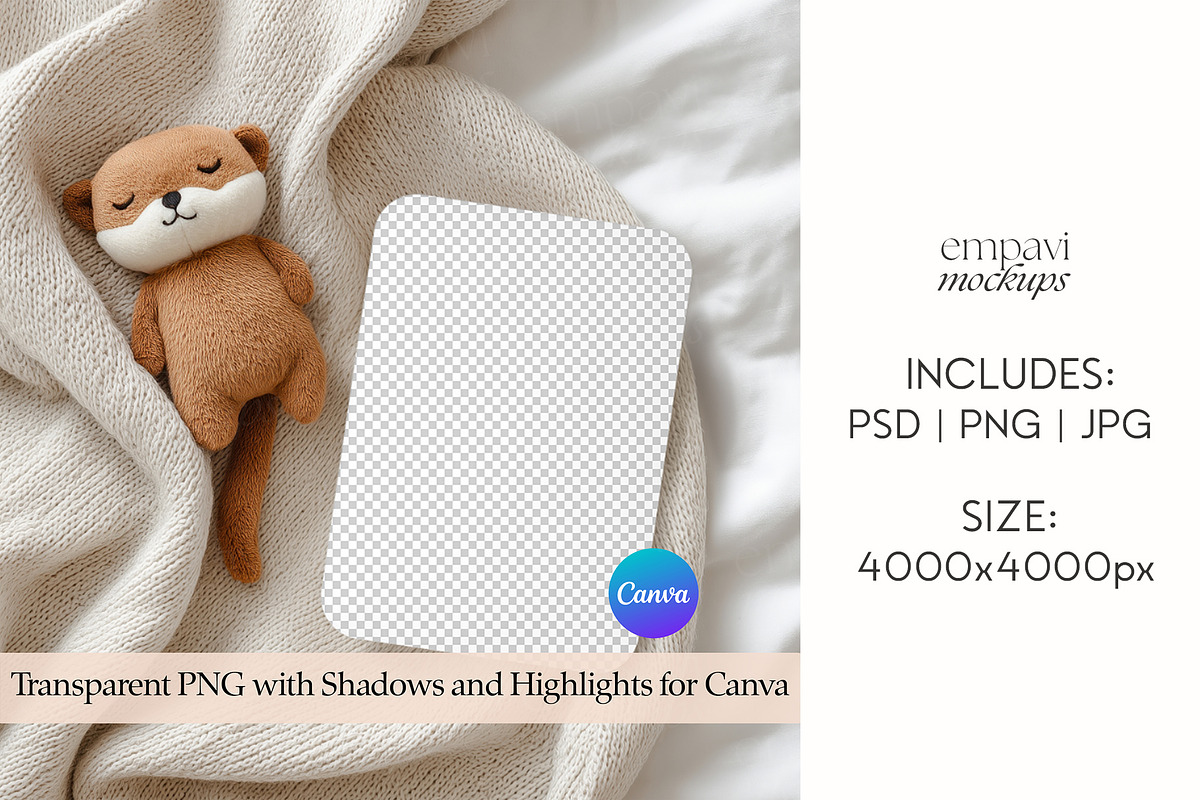 5x7 Baby Milestone Card Mockup, a Mockup by EmpaviMockups (Photo 2 of 6)