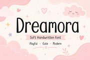 Dreamora – Handwritten Display Font, a Handwritten Font by Wow Magic (Thumbnail 1 of 6)