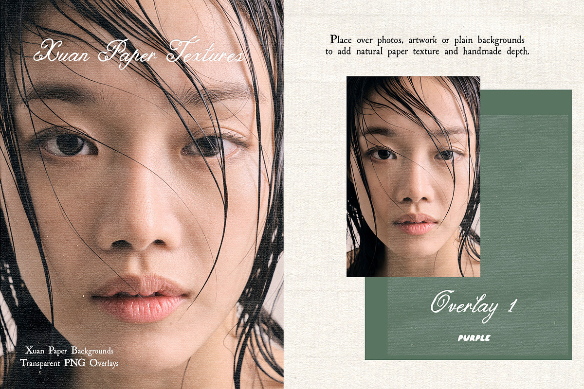 Xuan Paper Textures & PNG Overlays, a Texture Graphic by Purple (Photo 2 of 19)