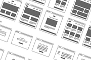 Line Flowchart widgets, a Wireframe Template by Humble UX (Thumbnail 2 of 2)