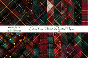 Christmas Plaid Digital Paper, a Pattern Graphic by CreationArt (Thumbnail 1 of 4)