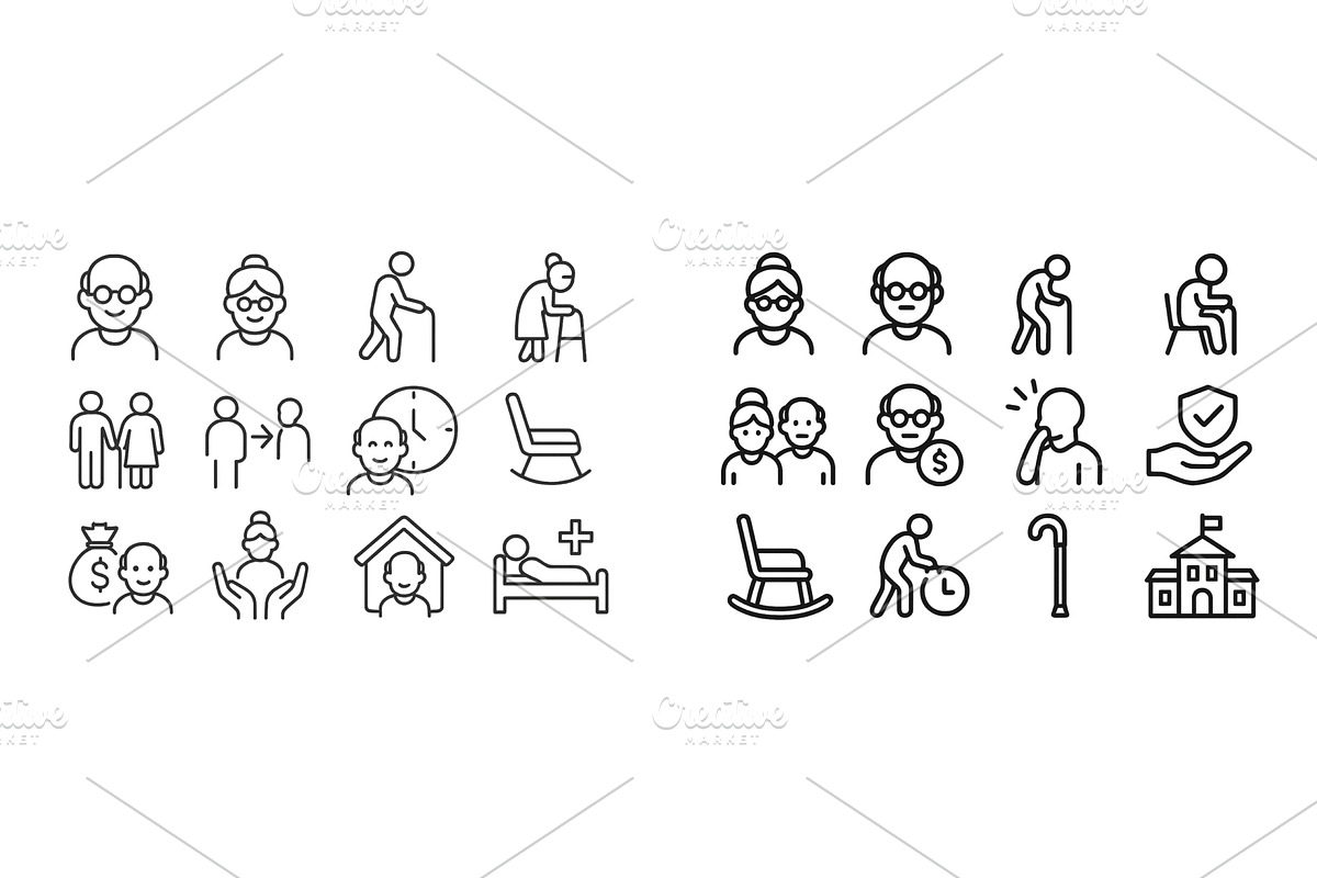 Collection of web icons depicting, an Object Illustration by ZinetroN