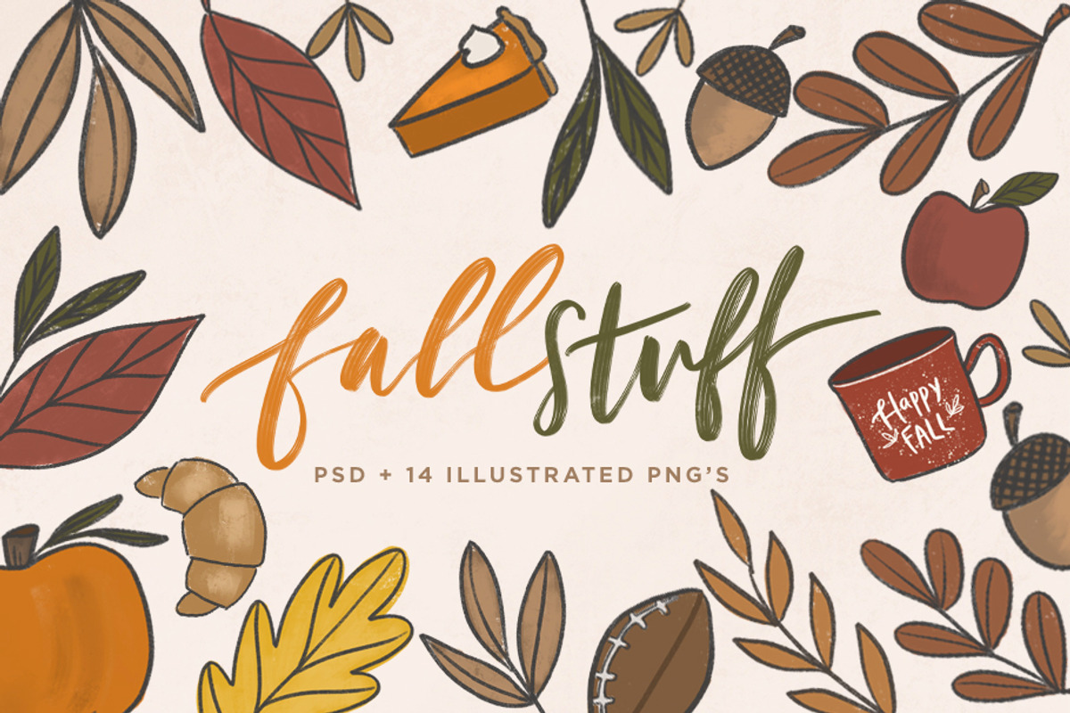 Fall Stuff | Illustrated PNG's, an Illustration by Victoria Bilsborough (Photo 1 of 2)