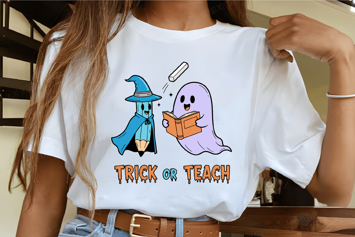Trick or Teach Halloween SVG, an Illustration by CrexoraLab (Photo 3 of 4)