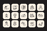 Animated Sleep Doodle Icon Set, an Outline Icon by Vectors Market (Thumbnail 4 of 5)