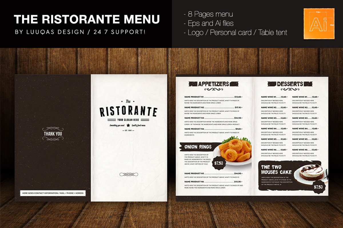 The Ristorante Menu, a Brochure Template by Luuqas Design (Photo 3 of 10)