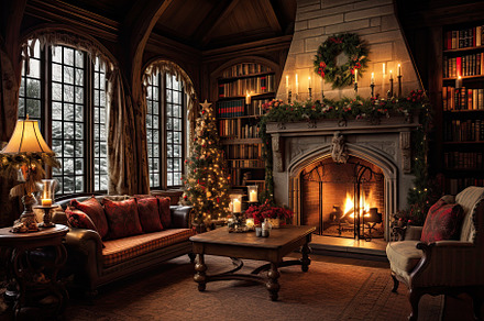 Luxury living room with fireplace an, a Photo by Iftikhar Alam