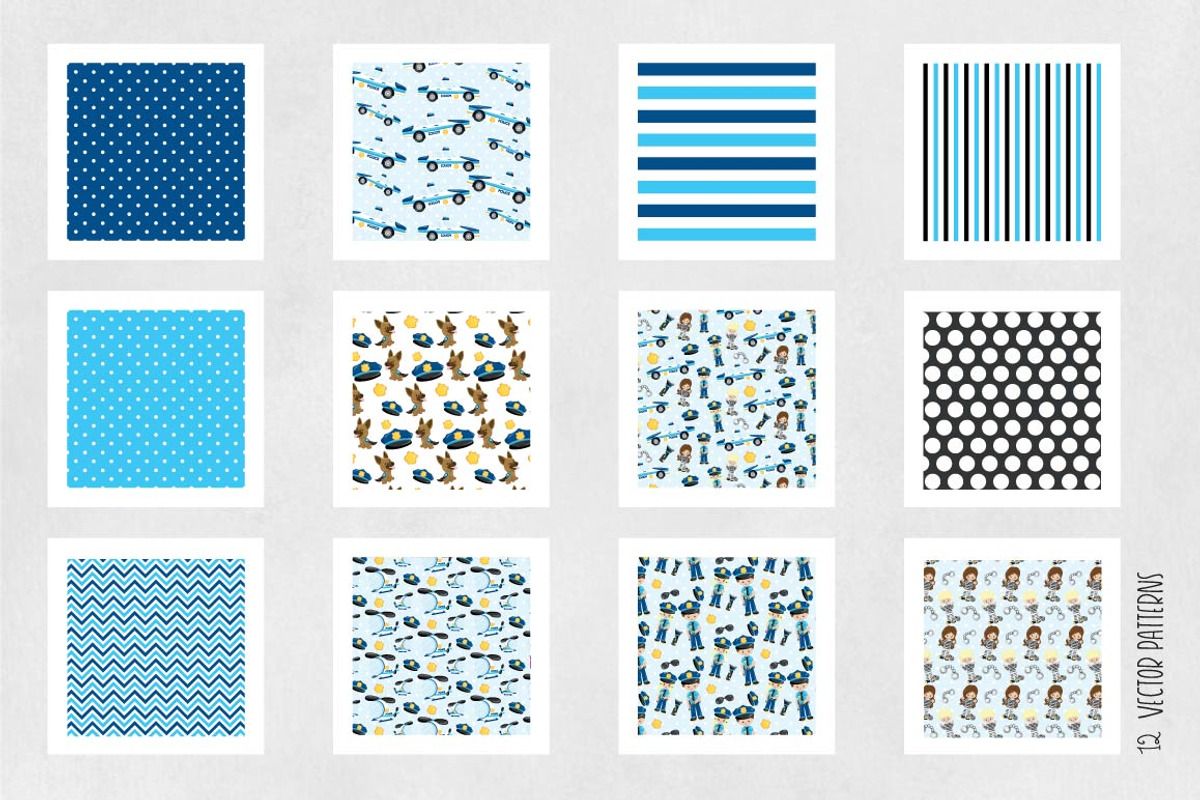 POLICE Pattern collection, a Pattern Graphic by PrettyPatterns