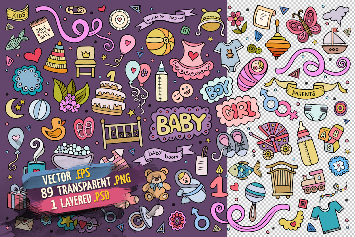Baby Objects & Symbols Set, an Object Graphic by BALABOLKA (Photo 2 of 4)