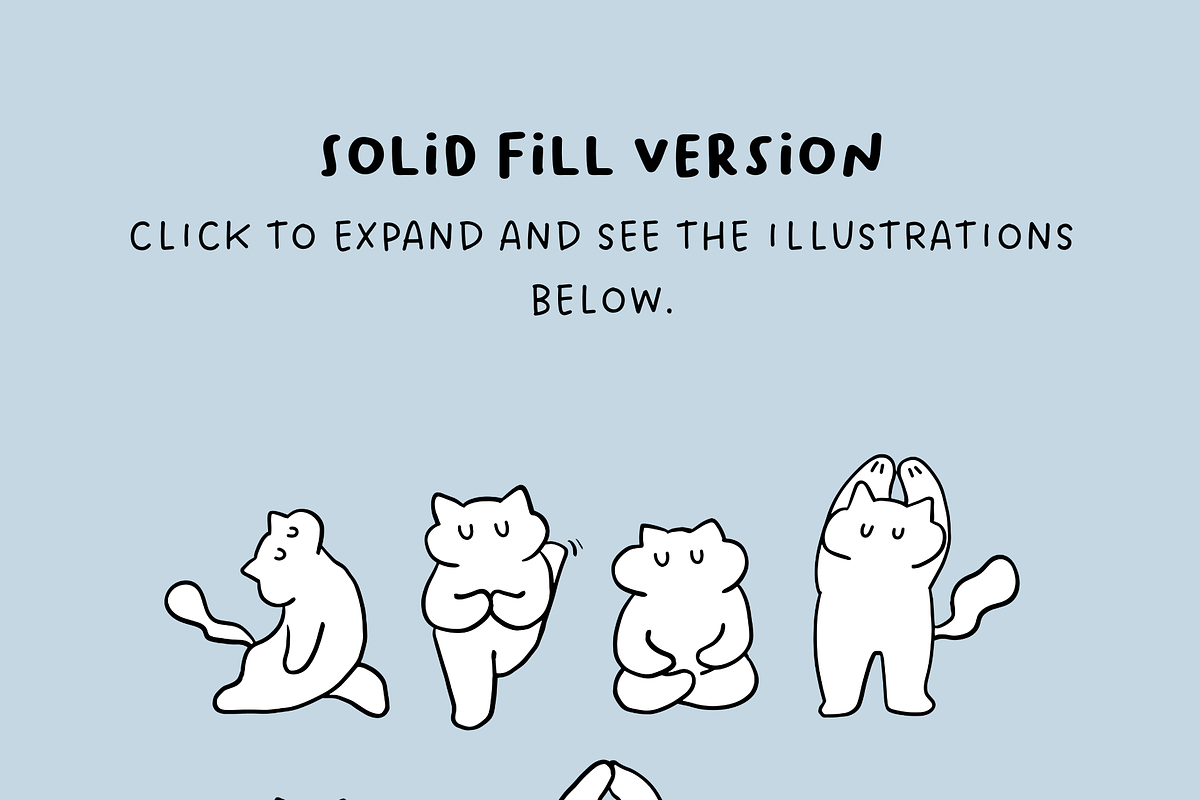 41 Yoga Cat Illustrations Bundle, an Animal Illustration by The Journey Atelier (Photo 5 of 5)