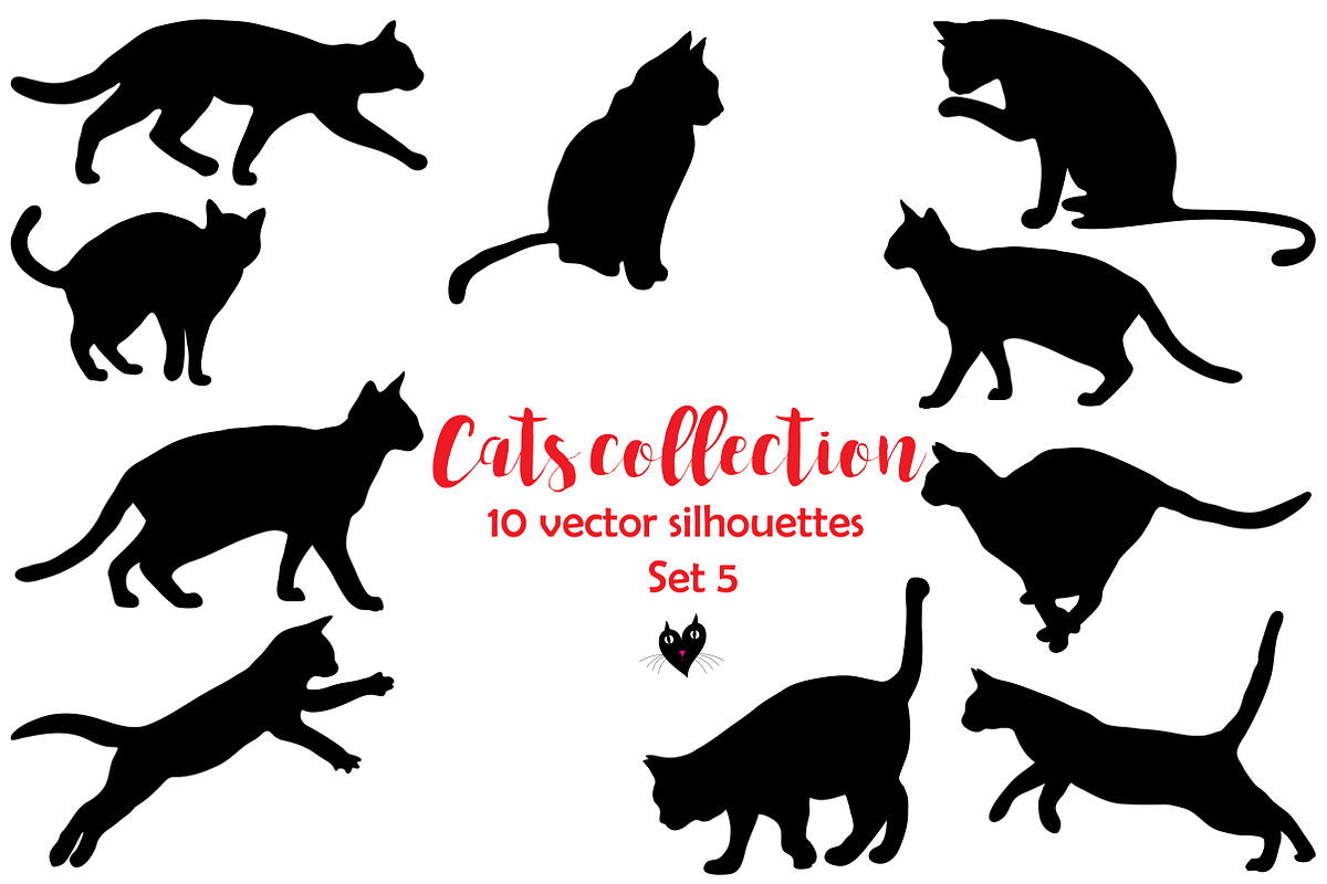 Cats collection, set 5, an Object Graphic by Orangepencil