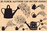 Floral Watering Can Design Bundle, an Illustration by Gaye Art (Thumbnail 1 of 31)