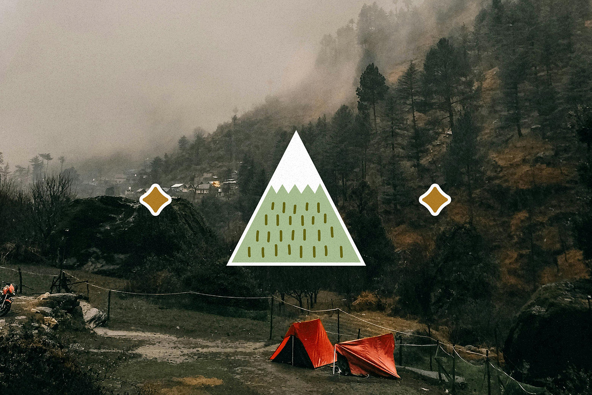 40 Retro Camp Stickers, an Object Graphic by Parisa-Artstudio (Photo 2 of 5)