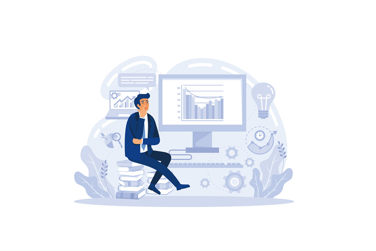 Business people analyzing, a Work Illustration by alwie99d
