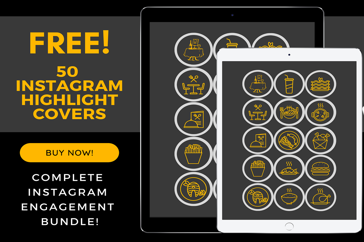 Food Restaurant Instagram Template, a Social Media Template by LushBury (Photo 4 of 8)