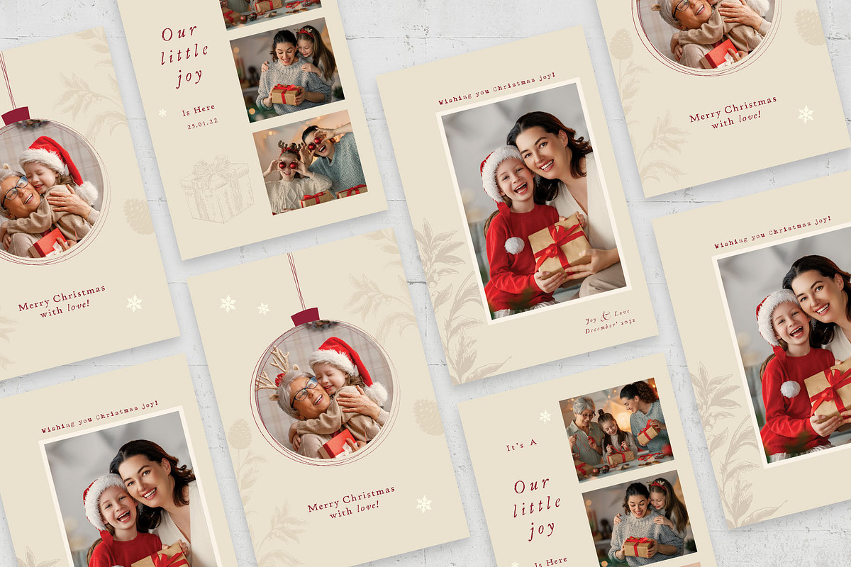 Christmas Photo Card Layouts, a Card Template by BrandPacks (Photo 4 of 6)