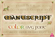 CELTIC Color FONT- AonManuscriptAntq