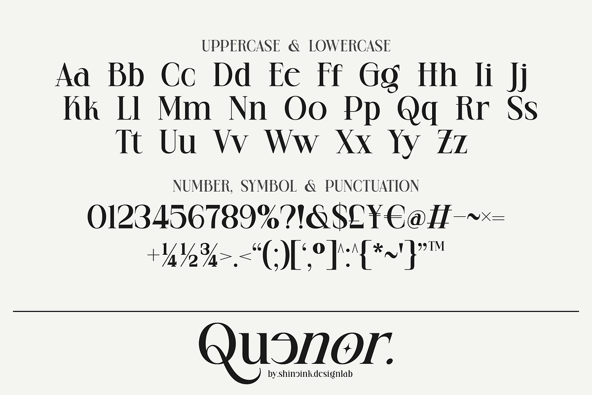 Quenor – Modern Editorial Serif Font, a Serif Font by shineink.designlab (Photo 7 of 10)