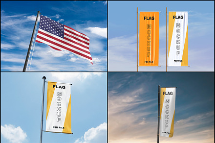Flag Mockup, a Product Mockup by Mockupfit