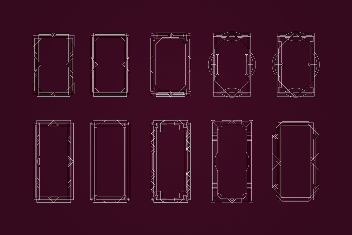 Art Deco Frames, Corners, Deviders, an Object Illustration by VP Fonts (Photo 7 of 10)