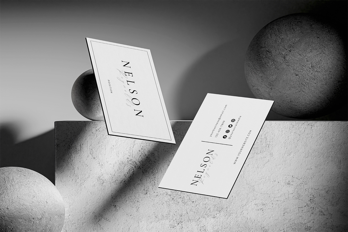 Minimalist Business Card Template, a Business Card Template by INRASSION (Photo 1 of 6)
