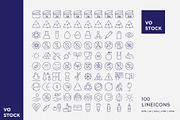 100 Cosmetics Packaging Icons, an Outline Icon by vo.stock (Thumbnail 2 of 5)