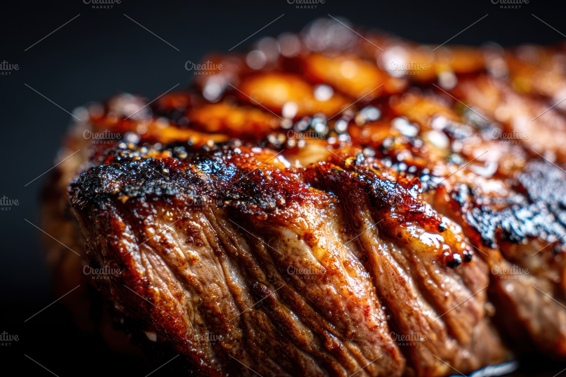 Grilled steak medallion close-up, a Food & Drink Photo by AlyaAnd