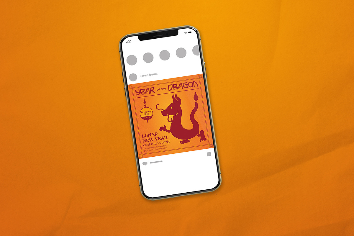 Lunar New Year - Year of the Dragon, a Flyer Template by Mavrosaurus Creative Shop (Photo 2 of 5)
