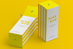 Tall Gift Box Mockup 02