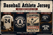 Baseball Athlete Jersey, a Slab Serif Font by Wow Magic (Thumbnail 2 of 5)