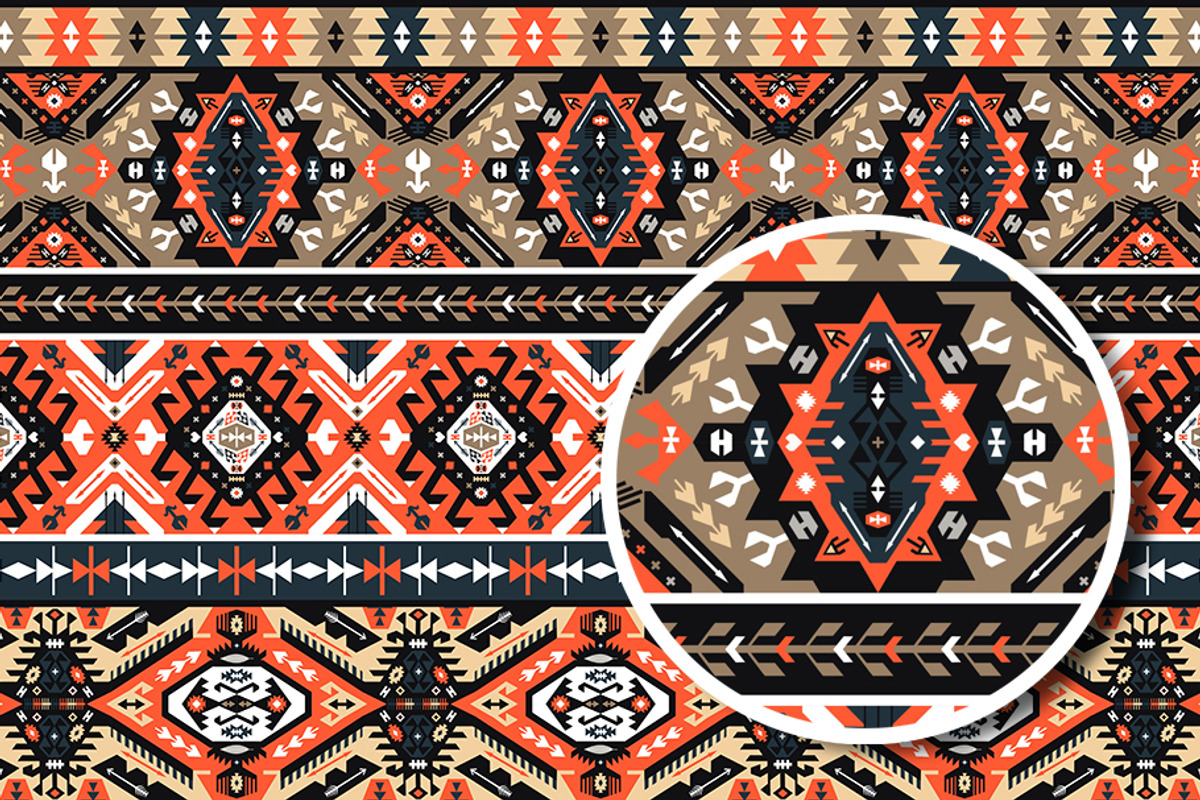 Decorative Tribal Aztec Pattern, a Pattern Graphic by tomuato (Photo 4 of 4)