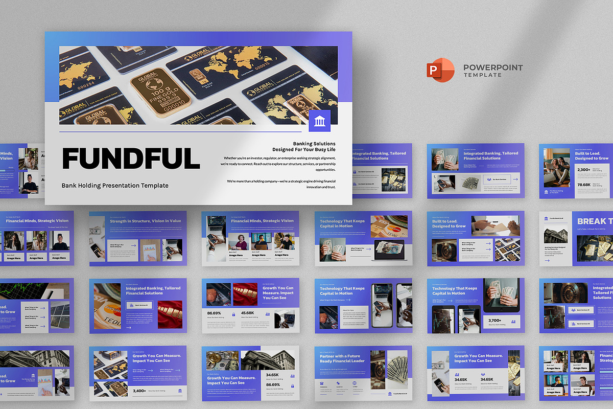 Bank & Finance Powerpoint Template, a Presentation Template by fluffstudio (Photo 1 of 4)