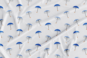 Umbrellas From Rain Seamless Pattern